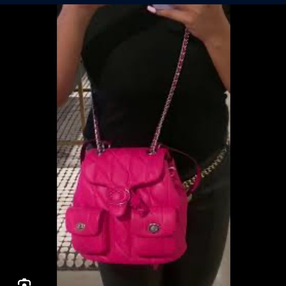 Coach Pink Quilted Tabby Backpack - Picture 3 of 3